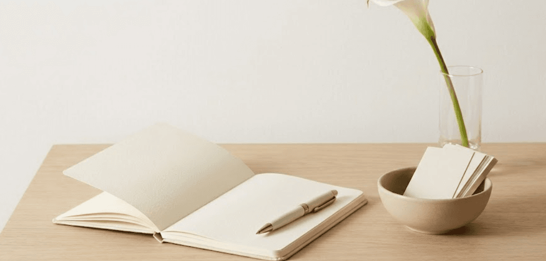 Calm neutral background composition